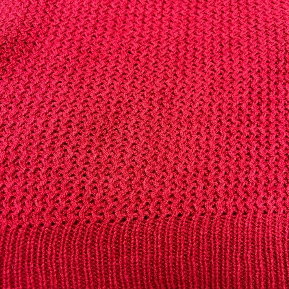 Loft Poncho Womens XS / Small Red New with Tag Oversized Boxy Sweater Ladies - Picture 4 of 9